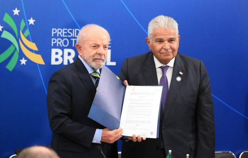  El presidente de Brasil, Luiz Inácio Lula Da Silva, junto a su homólogo panameño José Raúl Mulino. Foto: Cortesía