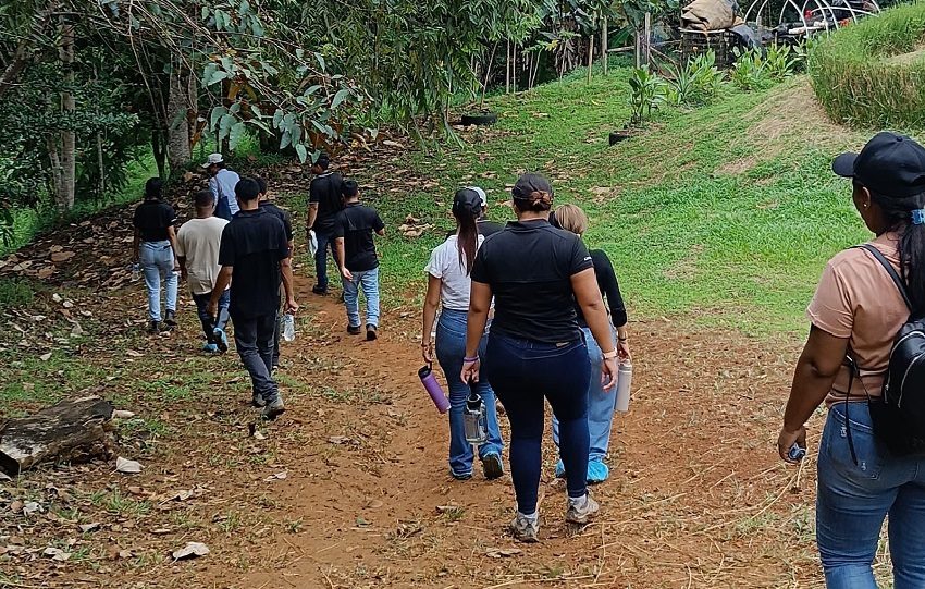 En Finca “La Vieja Molienda”, indica Espinosa, los visitantes tienen opciones de senderismo, hidroponía, el proceso postcosecha del café y agricultura circular. 