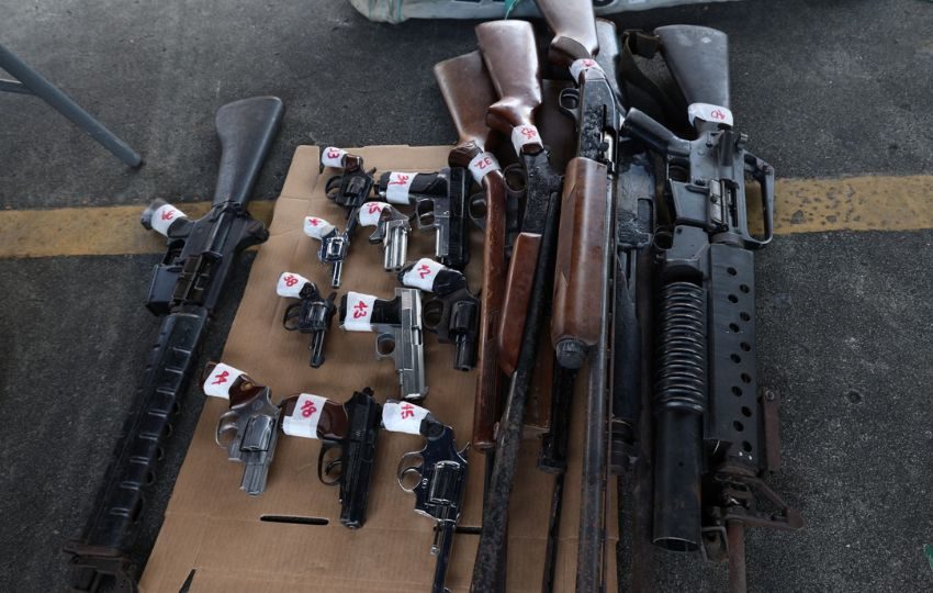 Armas recuperadas. Foto: Cortesía