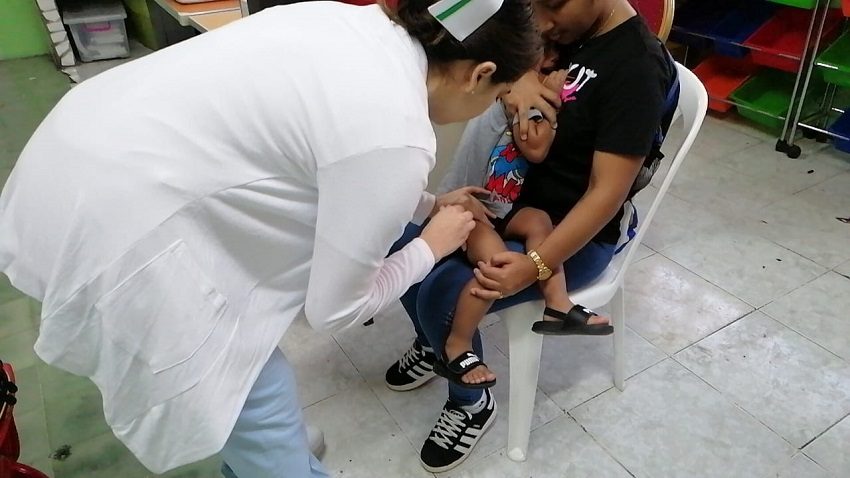 Los niños son vulnerables y presentan más riesgos si contraen influenza. Foto: Cortesía Región de Salud de San Miguelito