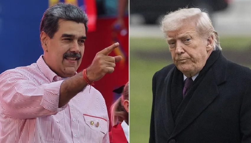 Combo de fotografías que muestra al presidente de Venezuela, Nicolás Maduro (i), y al presidente de Estados Unidos, Donald Trump. EFE/ Miguel Gutiérrez/ Shawn Thew