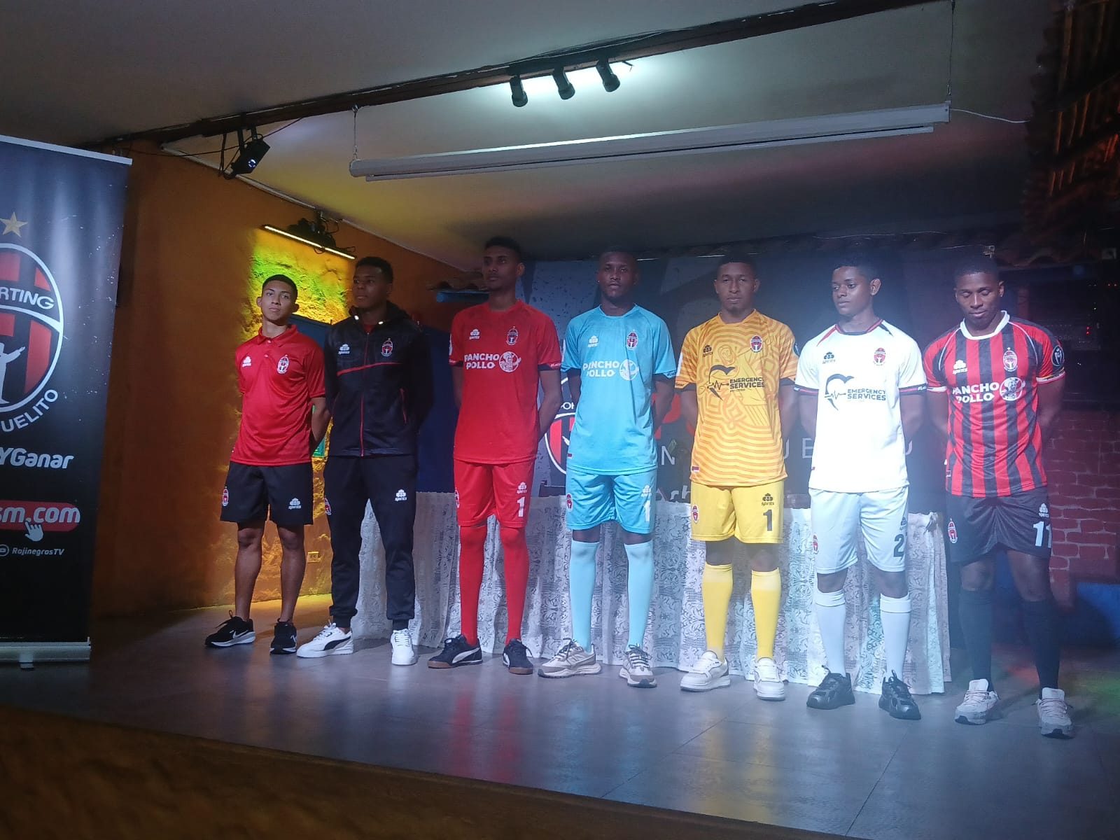 Sporting San Miguelito presentó su nueva elástica para el Clausura 2026 y la Concachampions. Foto: Jaime Chávez