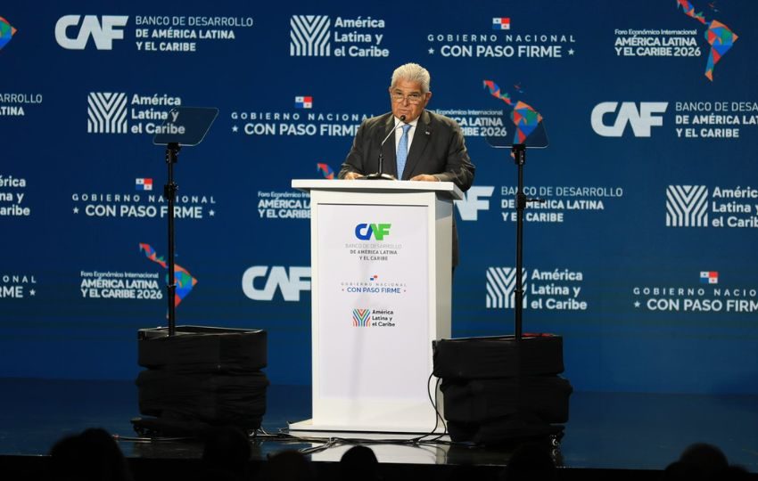 El presidente José Raúl Mulino durante la inauguración del Foro Económico Internacional América Latina y el Caribe. Foto: Cortesía