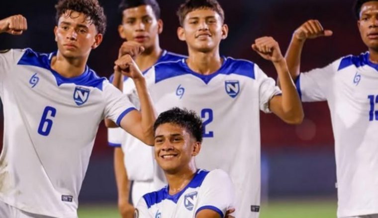 Jugadores de Nicaragua. Foto: @fenifutnicaragua