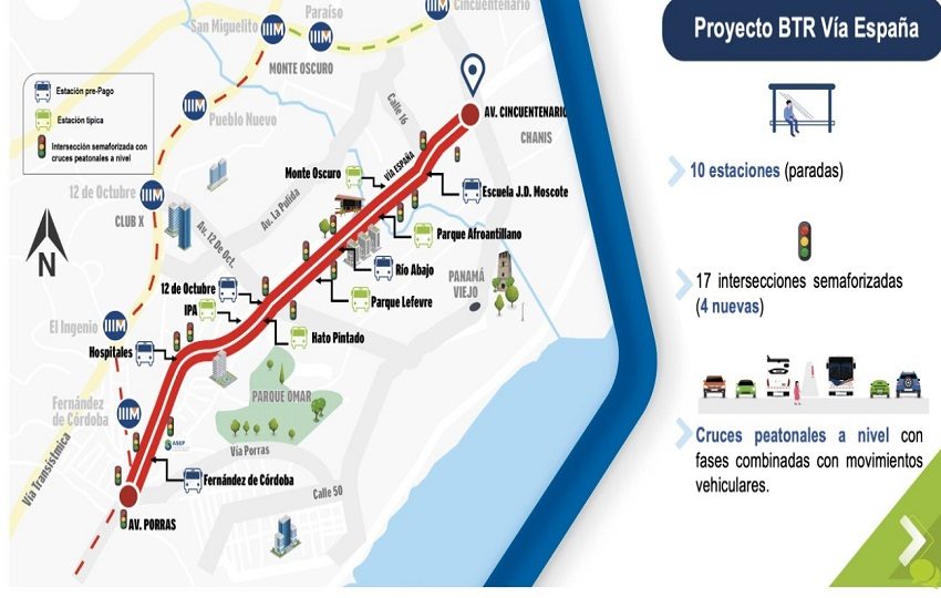 El proyecto contempla la habilitación de carriles exclusivos para Mi Bus. Foto: Cortesía