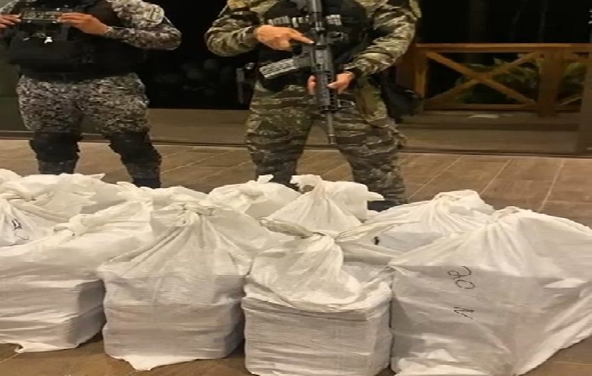 En la residencia se encontraron mil 192 paquetes de droga, además de tres armas de fuego tipo pistola y un camión con doble fondo.