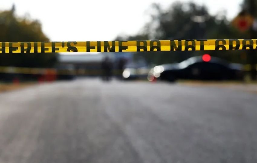 Cinta que acordona el área de un ataque en Estados Unidos. Foto. EFE