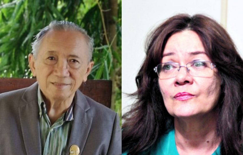 Los catedráticos Julio Yao y Anayansi Turner.