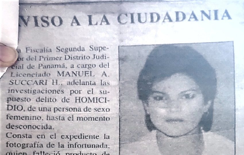 El documento indica que no ha sido posible acreditar la muerte de Marisol Barria.