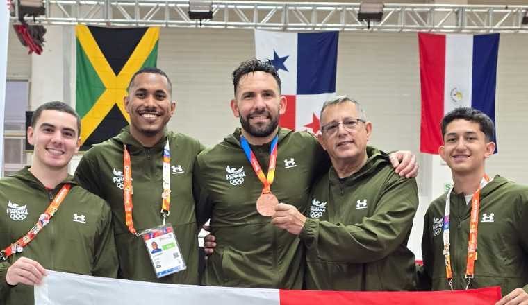 Selección de Panamá de esgrima masculino. Foto: Cortesía