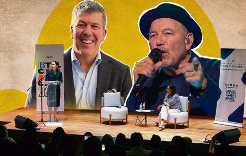 Fernando Palomo y Rubén Blades. Foto: Cortesía / palomo_espn / EFE