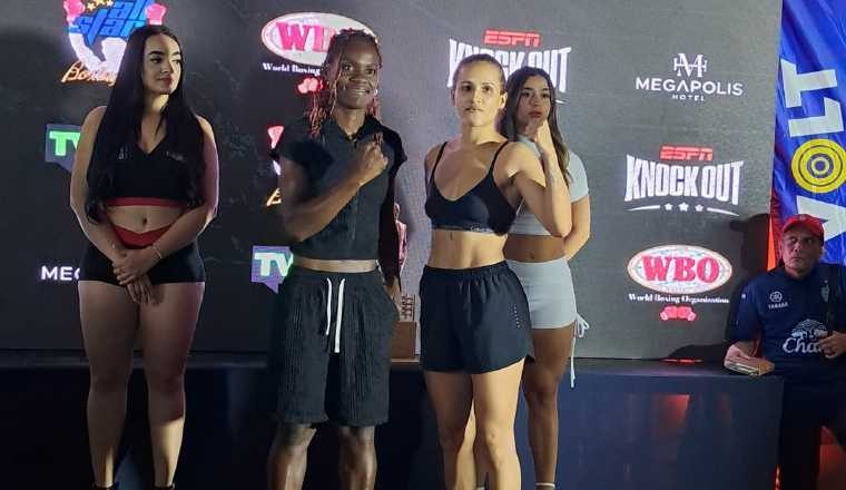 Sayda La Bomba' Mosquera peleará contra la venezolana Lorena 'Sencillita' Ascanio. Foto: Jaime Chávez