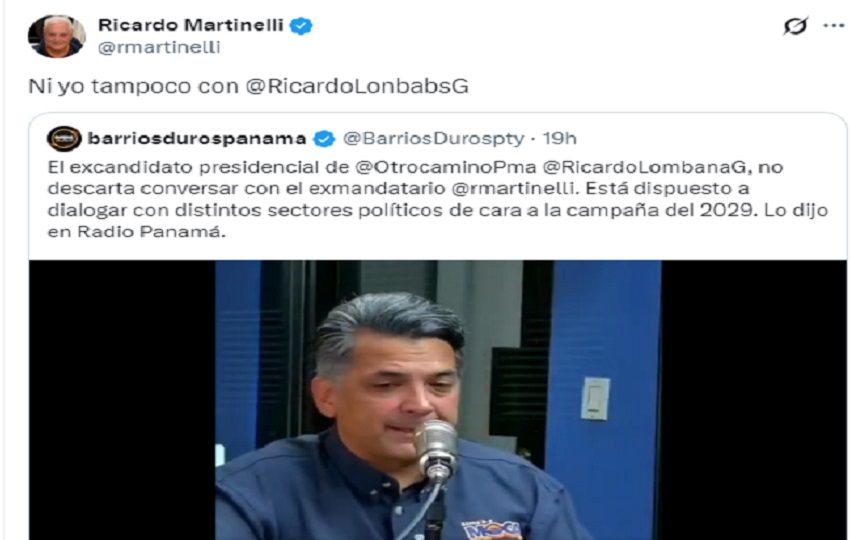 El expresidente Ricardo Martinelli deja la puerta abierta.