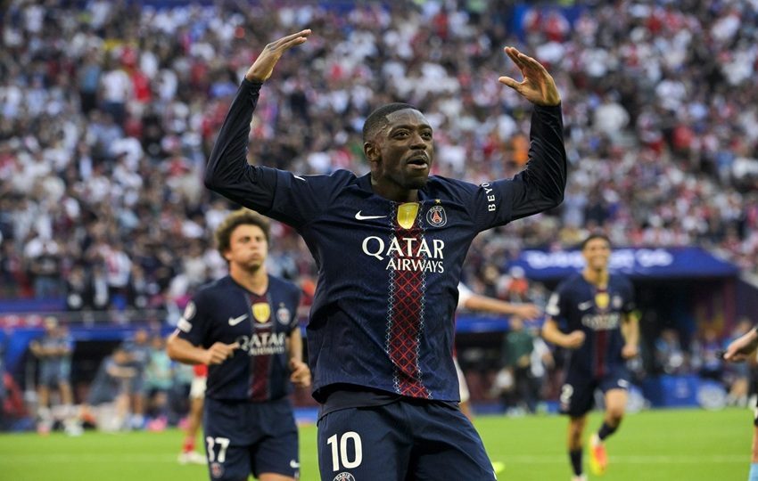 Ousmane Dembele empató el juego desde el punto penal. Foto: EFE