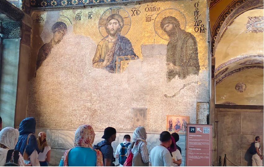 El mosaico de la Deesis de Santa Sofía.