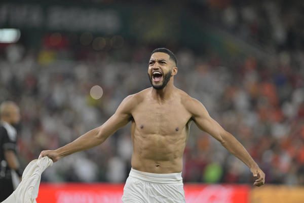 Ismael Saibari de Marruecos anotó el último gol de Marruecos por la vía penal. Foto: EFE
