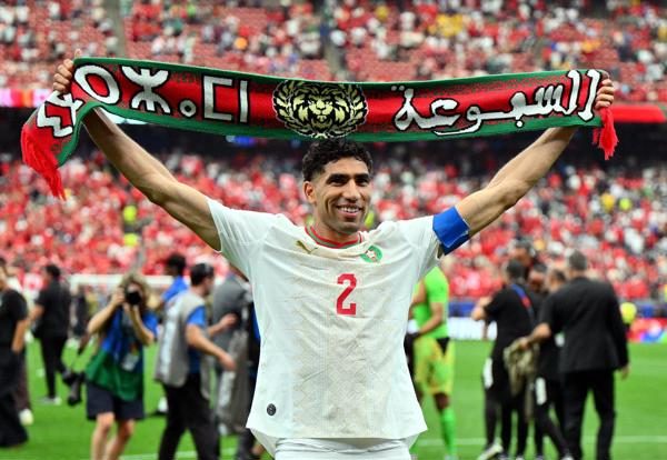 Achraf Hakimi, capitán de Marruecos. Foto: EFE