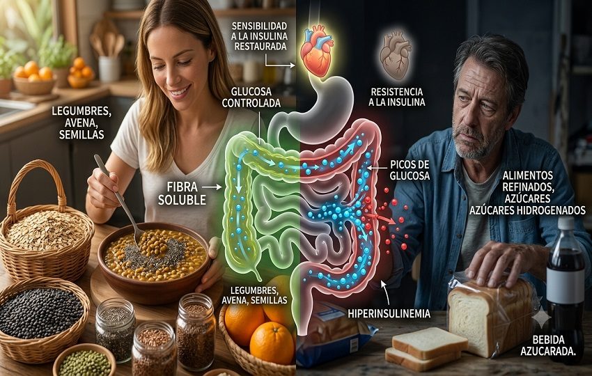 Más allá de qué comes, el cómo lo comes influye. Foto: Generada con IA.