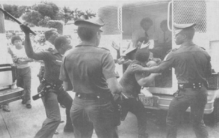 A pesar de la intensidad de la represión, el viernes negro no detuvo las aspiraciones democráticas de la sociedad panameña. Foto: Panamá Vieja Escuela
