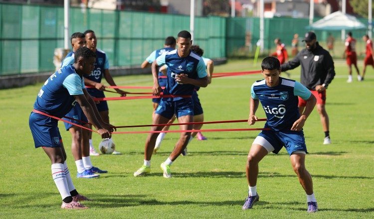 Jugadores de la Sub-20 de Panamá en los entrenamientos. Foto: FPF