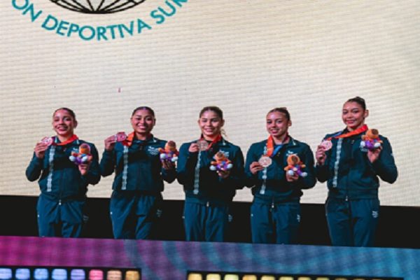 Equipo de gimnasia de Panamá ganó bronce por equipo. Foto: COP