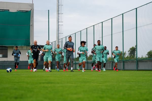 Jugadores de Panamá durante los entrenamientos. Foto: FPF