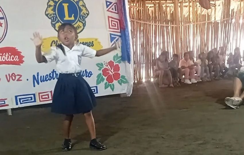 Yeizkel representó a  la Escuela Mamitupu. Foto: Cortesía