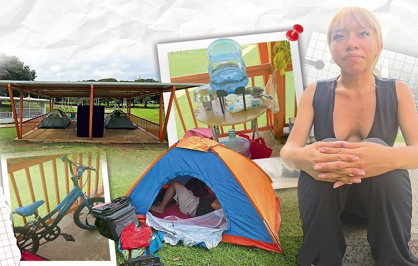 Jeznely Hernández, una joven de 20 años que acampó durante tres días en el Parque Recreativo Omar junto a su pareja, recuerda haber dicho, durante el movimiento telúrico, "hasta aquí llegué". EPASA