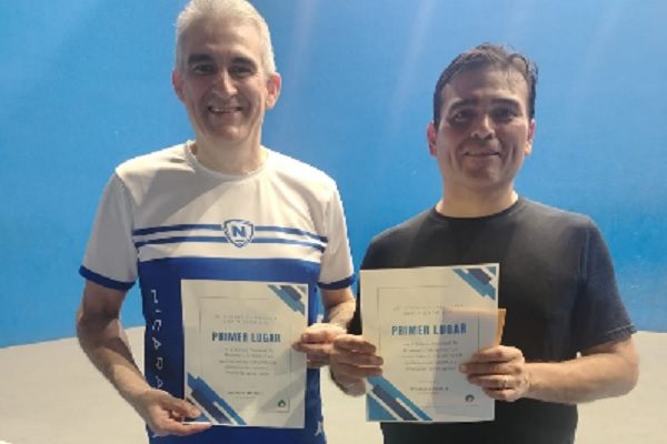 Jorge Solís y Carlos Ortega se coronaron en el Torneo  Nacional de Frontenis. Foto: Cortesía
