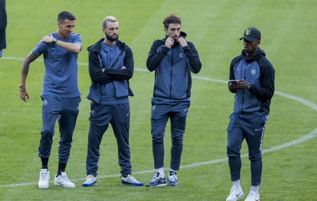 Jugadores del Inter. Foto:AP