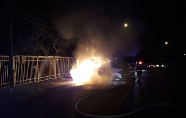 El fuego fue controlado por unidades de los bomberos en La Chorrera.