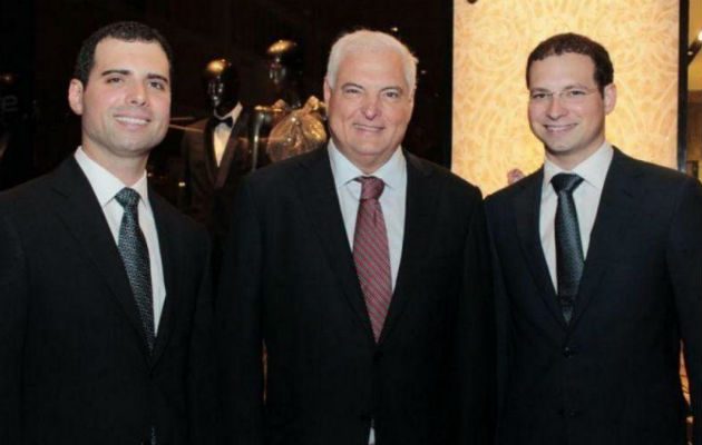 Los hermanos Martinelli Linares, junto al expresidente Ricardo Martinelli.