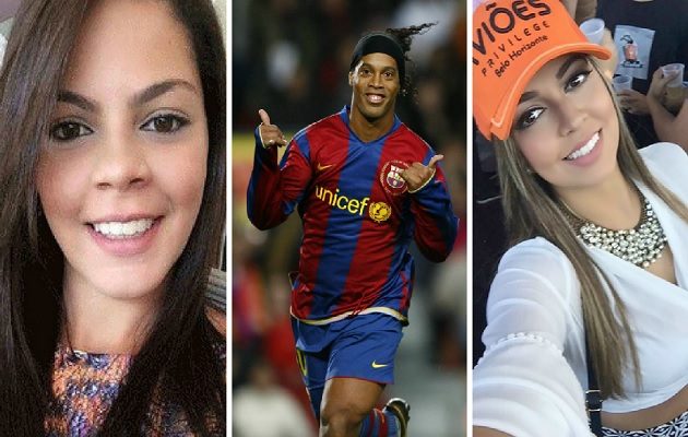 Ronaldinho y sus novias.