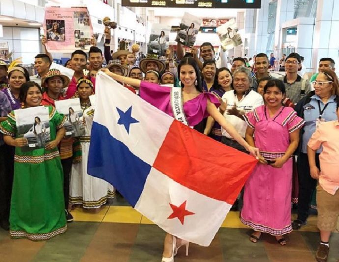 Rosa Iveth Montezuma en camino a Miss Universo. 