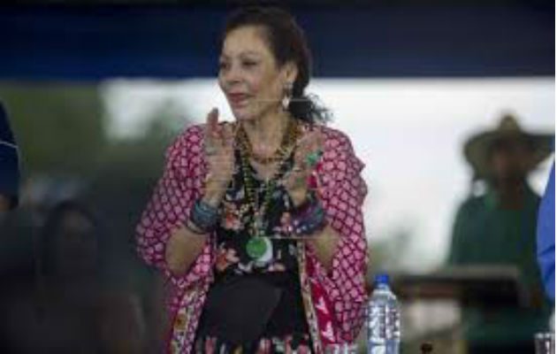 Una opositora luce una camiseta dedicada a los "presos políticos" tras una reunión de la OEA en El Salvador. Foto: EFE.