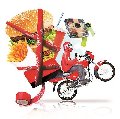 Se han popularizado las aplicaciones de delivery. Ilustración de Epasa