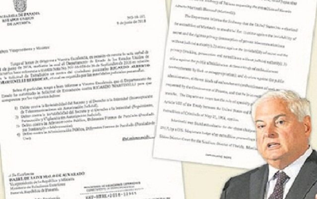 Ricardo Martinelli Berrocal no puede ser juzgado en Panamá por ningún otro delito, tal como lo estableció el Departamento de Estado de los Estados Unidos, al aceptar la extradición.