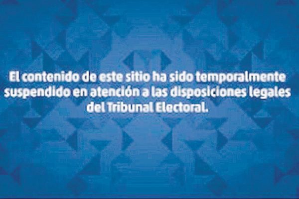 Primer anuncio que salía en la página del candidato del PRD. /Foto Internet