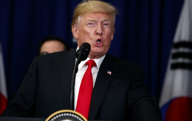 El presidente de EE.UU., Donald Trump, tenía el privilegio de hablar de segundo. EFE