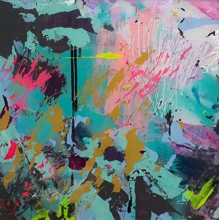 Una de las obras de la muestra individual "Paralyze Paradise", de Carla Escoffery, en Galería Arteconsult. Foto: Cortesía.