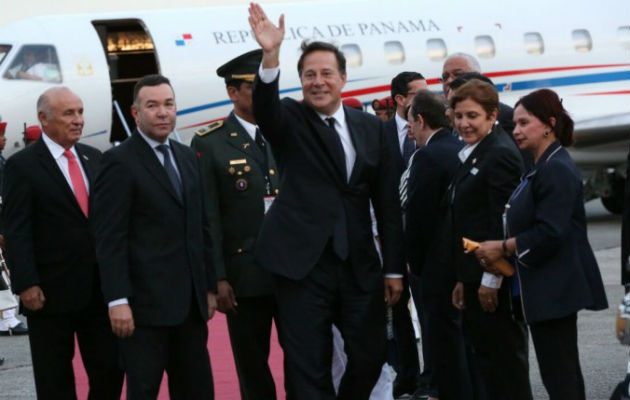 Juan Carlos Varela se fue de viaje al país sede del Parlamento Centroamericano. Foto: Archivo Panamá América.