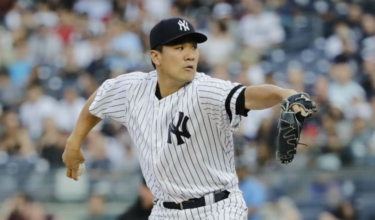 El lanzador derecho japonés Masahiro Tanaka. Foto:AP