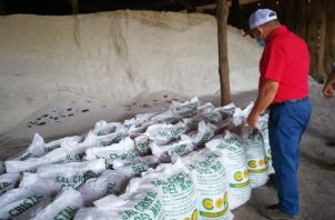 Los primeros quintales de sal cruda serán distribuidos a los ganaderos del país. Foto: Eric A. Montenegro