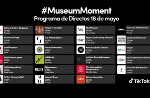 Programa de los directos de TikTok para el Día de los Museos.