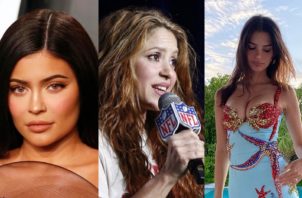  Kylie Jenner, Shakira y Emily Ratajkowski. Fotos: Archivo / EFE / Instagram