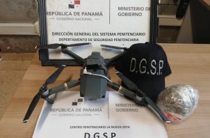 Este dron fue capturado tratando de lanzar un objeto al centro penal Nueva Joya, en Pacora. Foto de Archivo