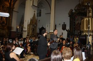 Homenaje al maestro Abreu, Iglesia San José, en 2019. Foto: Cortesía