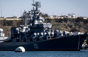  El Moskva era el buque insignia de la flota rusa en el Mar Negro. Foto:EFE