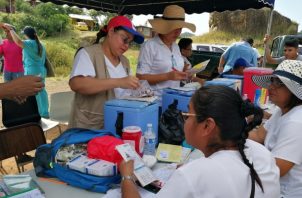 La jornada de vacunación se desarrollará entre el 25 al 30 de abril en cinco comunidades del distrito de Arraiján, donde se registra baja cobertura en el esquema de vacunación. Foto. Eric Montenegro