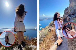 La pareja estuvo en Santorini. Foto: Instagram
